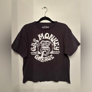 Cropped Gas Monkey Garage graphic t-shirt